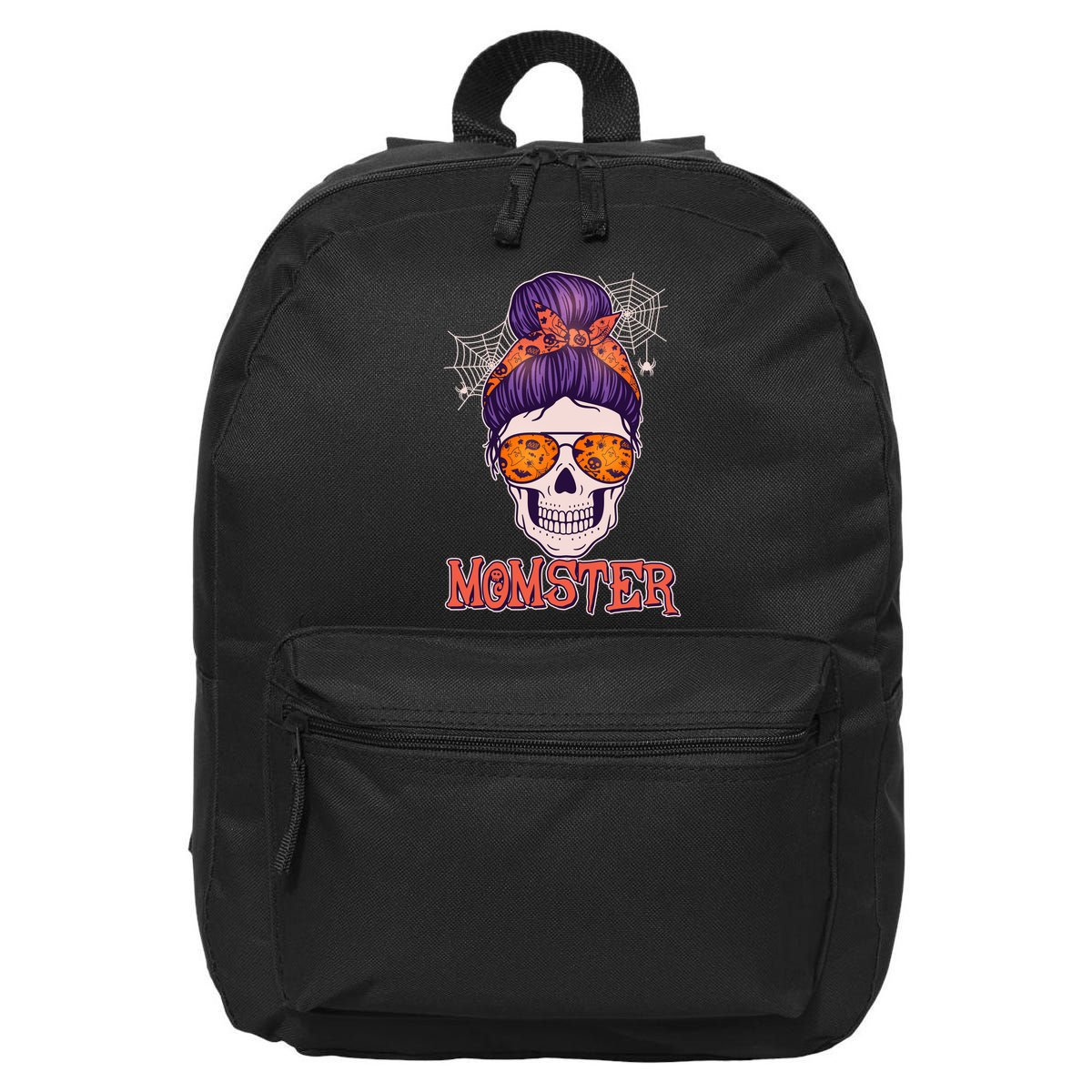 Funny Halloween Momster Monster Skull 16 in Basic Backpack