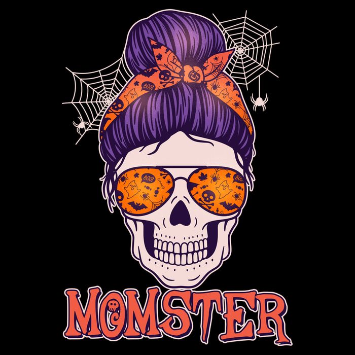 Funny Halloween Momster Monster Skull 16 in Basic Backpack