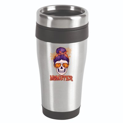 Funny Halloween Momster Monster Skull 16oz Travel Tumbler