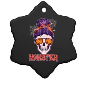 Funny Halloween Momster Monster Skull Ceramic Star Ornament