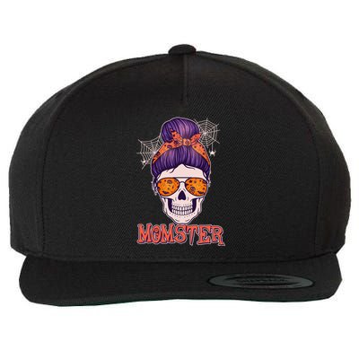 Funny Halloween Momster Monster Skull Wool Snapback Cap