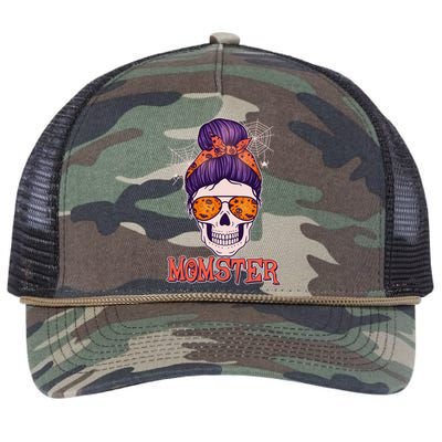 Funny Halloween Momster Monster Skull Retro Rope Trucker Hat Cap