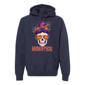 Funny Halloween Momster Monster Skull Premium Hoodie