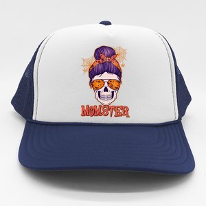 Funny Halloween Momster Monster Skull Trucker Hat