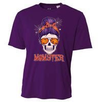 Funny Halloween Momster Monster Skull Cooling Performance Crew T-Shirt