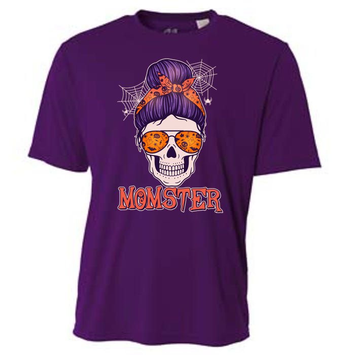 Funny Halloween Momster Monster Skull Cooling Performance Crew T-Shirt