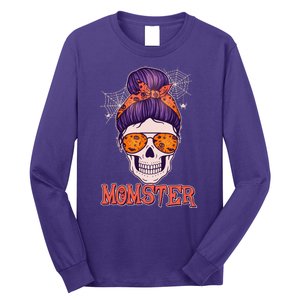 Funny Halloween Momster Monster Skull Long Sleeve Shirt