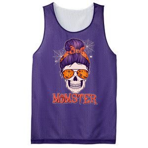 Funny Halloween Momster Monster Skull Mesh Reversible Basketball Jersey Tank