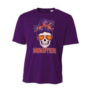 Funny Halloween Momster Monster Skull Performance Sprint T-Shirt