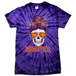 Funny Halloween Momster Monster Skull Tie-Dye T-Shirt