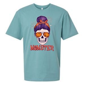 Funny Halloween Momster Monster Skull Sueded Cloud Jersey T-Shirt