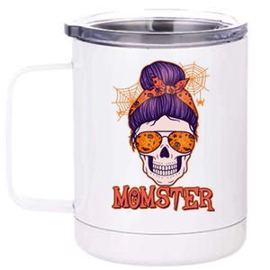 Funny Halloween Momster Monster Skull 12 oz Stainless Steel Tumbler Cup