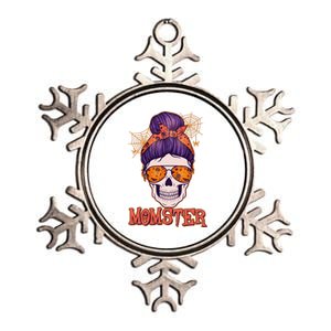 Funny Halloween Momster Monster Skull Metallic Star Ornament