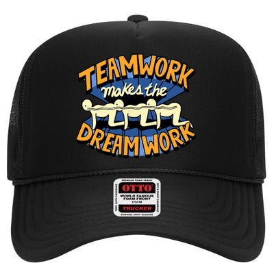 Funny Horror Movie Halloween Team Work Make Dream Centipede High Crown Mesh Back Trucker Hat