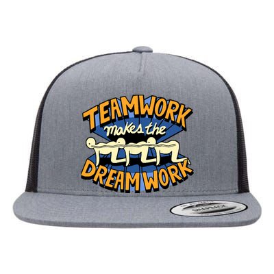 Funny Horror Movie Halloween Team Work Make Dream Centipede Flat Bill Trucker Hat