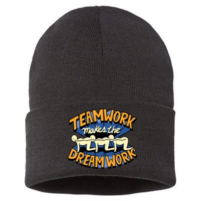 Funny Horror Movie Halloween Team Work Make Dream Centipede Sustainable Knit Beanie