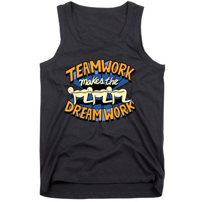 Funny Horror Movie Halloween Team Work Make Dream Centipede Tank Top