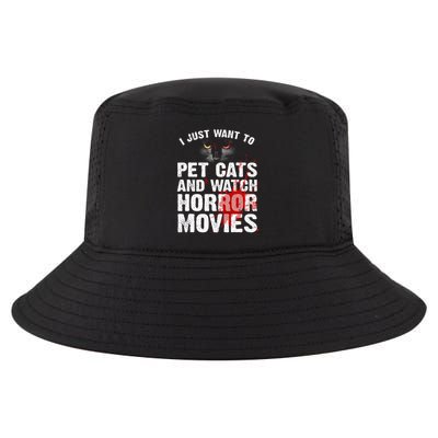 Funny Horror Movie For Cat Lover Halloween Cool Comfort Performance Bucket Hat