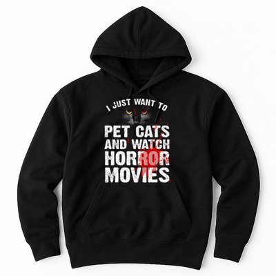 Funny Horror Movie For Cat Lover Halloween Hoodie