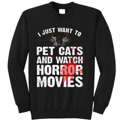 Funny Horror Movie For Cat Lover Halloween Sweatshirt