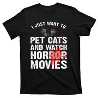 Funny Horror Movie For Cat Lover Halloween T-Shirt