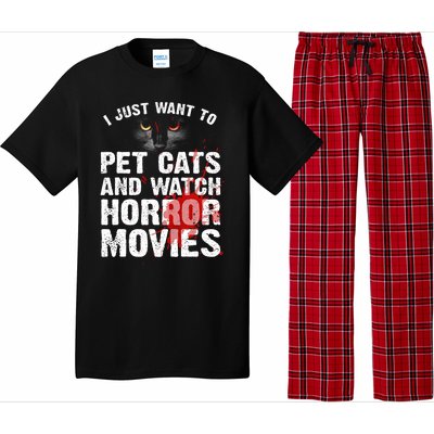 Funny Horror Movie For Cat Lover Halloween Pajama Set