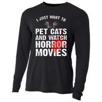 Funny Horror Movie For Cat Lover Halloween Cooling Performance Long Sleeve Crew