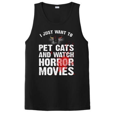 Funny Horror Movie For Cat Lover Halloween PosiCharge Competitor Tank