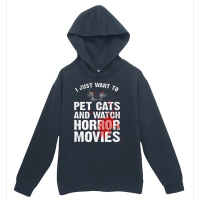 Funny Horror Movie For Cat Lover Halloween Urban Pullover Hoodie