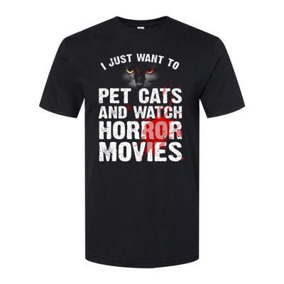 Funny Horror Movie For Cat Lover Halloween Softstyle CVC T-Shirt