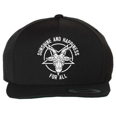 Funny Heavy Metal Band Fan Gift Metalhead Funny Black Goth Style Gift Wool Snapback Cap