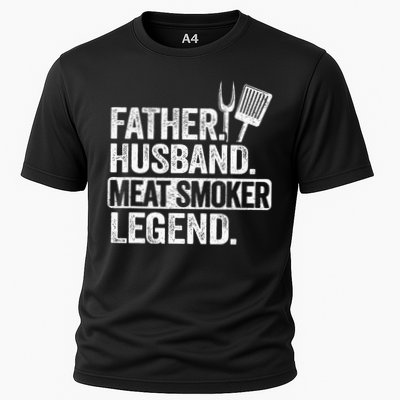 Father Husband Meat Smoker Legend Grilling Dad Meat Smoking Performance Shirt