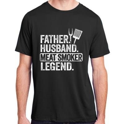 Father Husband Meat Smoker Legend Grilling Dad Meat Smoking Adult ChromaSoft Performance T-Shirt