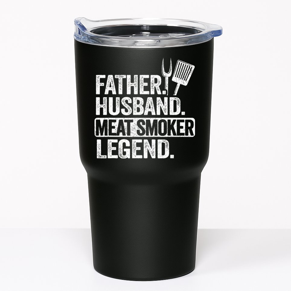 Father Husband Meat Smoker Legend Grilling Dad Meat Smoking Tumbler