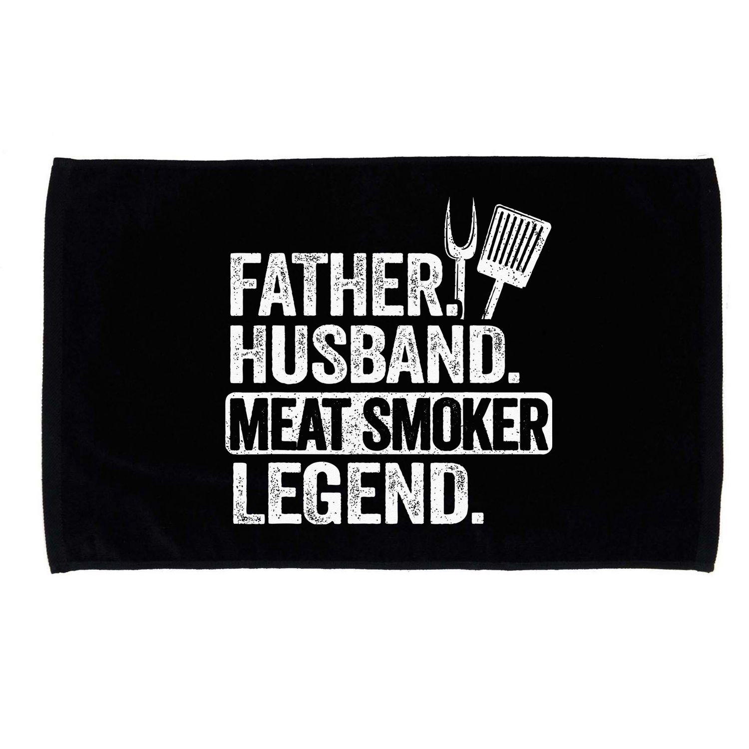 Father Husband Meat Smoker Legend Grilling Dad Meat Smoking Microfiber Hand Towel