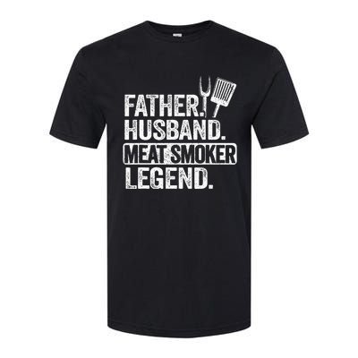 Father Husband Meat Smoker Legend Grilling Dad Meat Smoking Softstyle® CVC T-Shirt