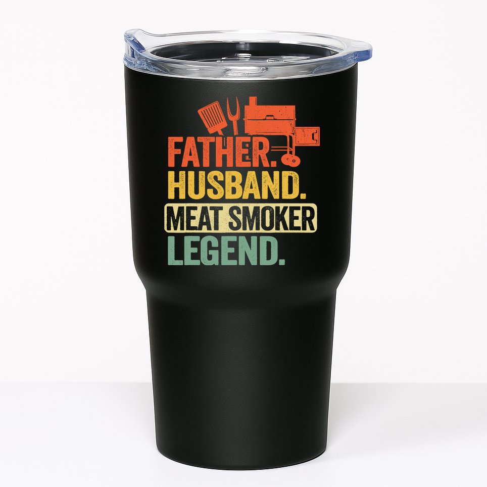 Father Husband Meat Smoker Legend Grilling Dad Meat Smoking Tumbler
