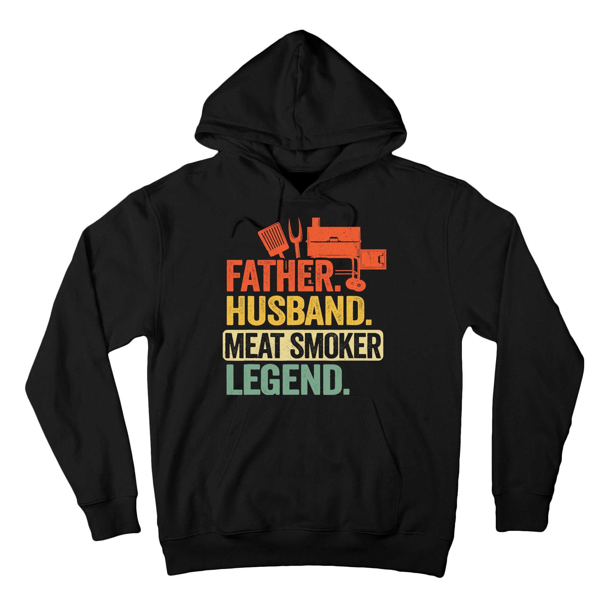 Father Husband Meat Smoker Legend Grilling Dad Meat Smoking Tall Hoodie