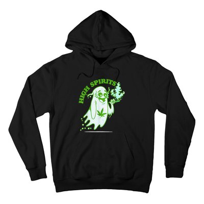 Funny Halloween Marijuana Cannabis Ghost Design Weed Smokers Hoodie