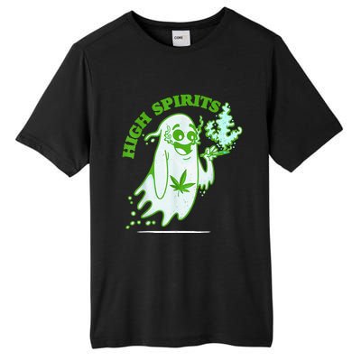 Funny Halloween Marijuana Cannabis Ghost Design Weed Smokers Tall Fusion ChromaSoft Performance T-Shirt