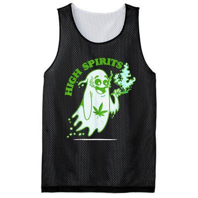 Funny Halloween Marijuana Cannabis Ghost Design Weed Smokers Mesh Reversible Basketball Jersey Tank