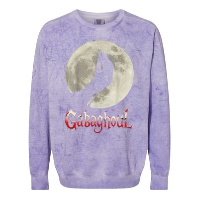 Funny Hand Moon Gabagool Halloween Colorblast Crewneck Sweatshirt