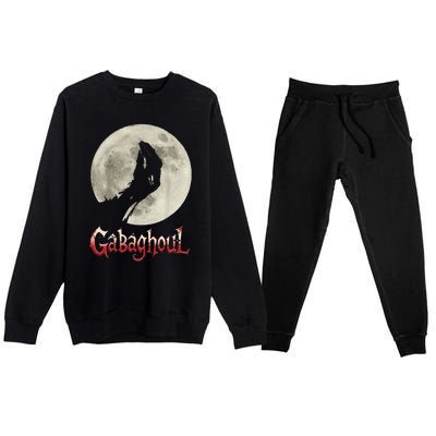 Funny Hand Moon Gabagool Halloween Premium Crewneck Sweatsuit Set