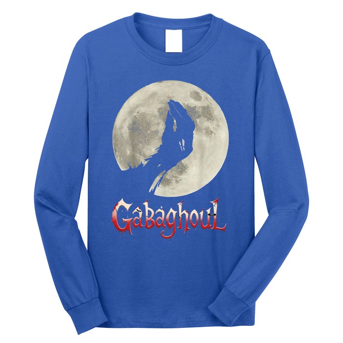 Funny Hand Moon Gabagool Halloween Long Sleeve Shirt