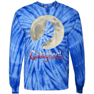 Funny Hand Moon Gabagool Halloween Tie-Dye Long Sleeve Shirt