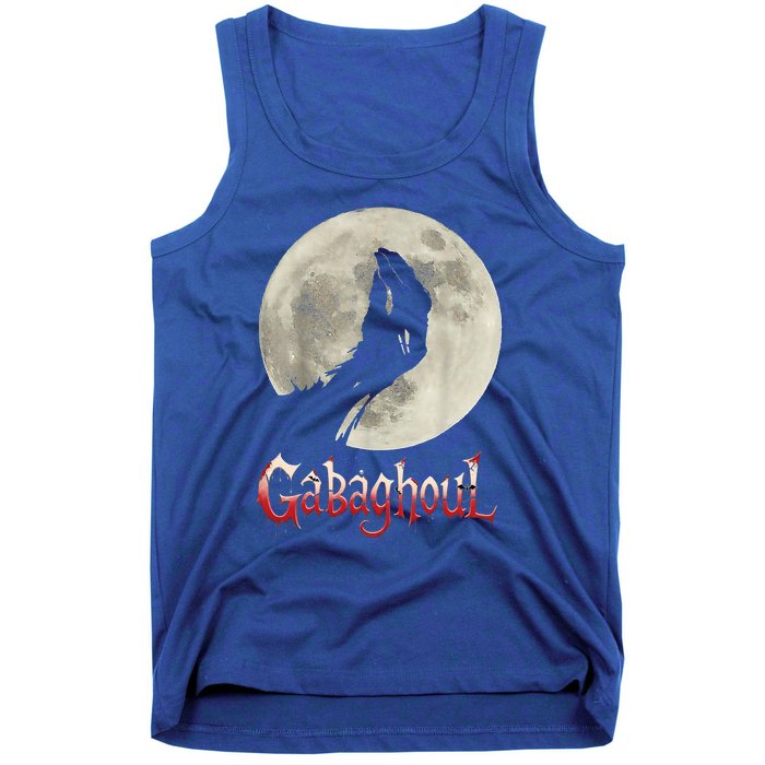 Funny Hand Moon Gabagool Halloween Tank Top