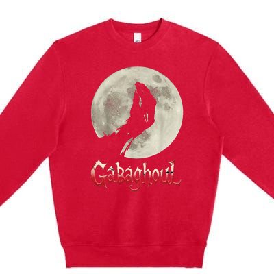 Funny Hand Moon Gabagool Halloween Premium Crewneck Sweatshirt