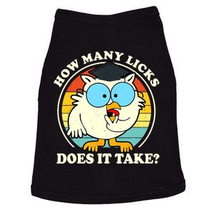 Funny How Many Licks Does It Take Owl Doggie Tank