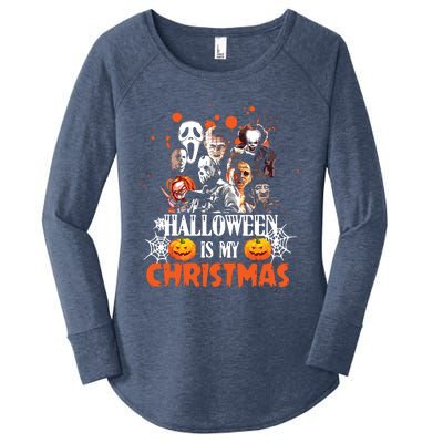 Funny Horror Movies Characters Halloween Is My Christmas Women's Perfect Tri Tunic Long Sleeve Shirt