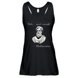 Funny History Meme Good Enough Philosopher Mediocrates Ladies Essential Flowy Tank